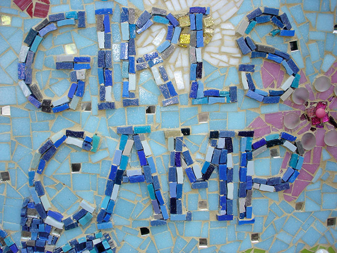 Girls Camp Mosaic Sign
