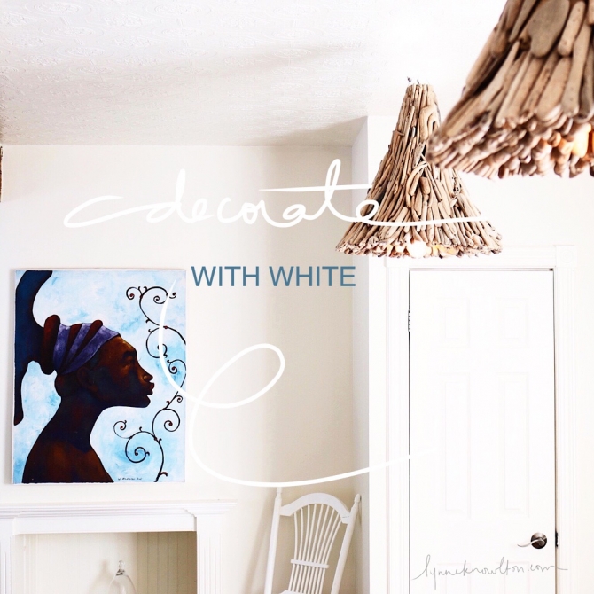 Great ideas for decorating your home with white. Super simple. Super beautiful.