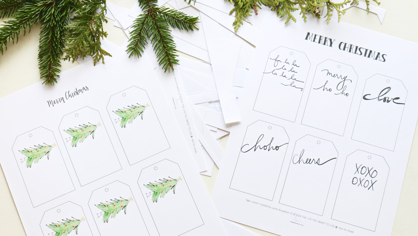 PRINTABLE: Christmas gift tag | DESIGN THE LIFE YOU WANT TO LIVE | www.LynneKnowlton.com