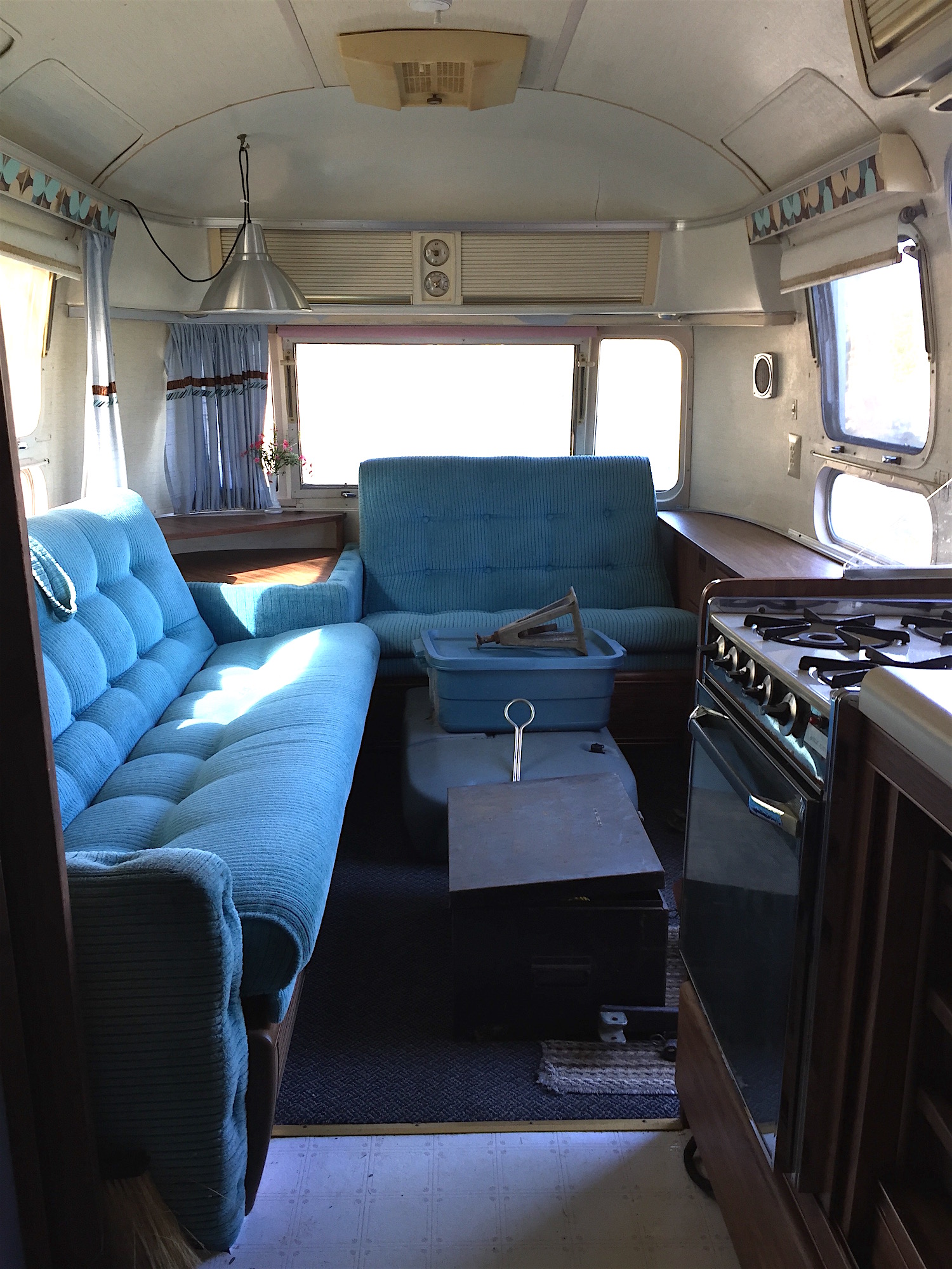 It's hard to believe from this photo.. what a transformation can happen with a vintage airstream! Click on the photo to see the before and after pics of the gorgeous airstream now!! 