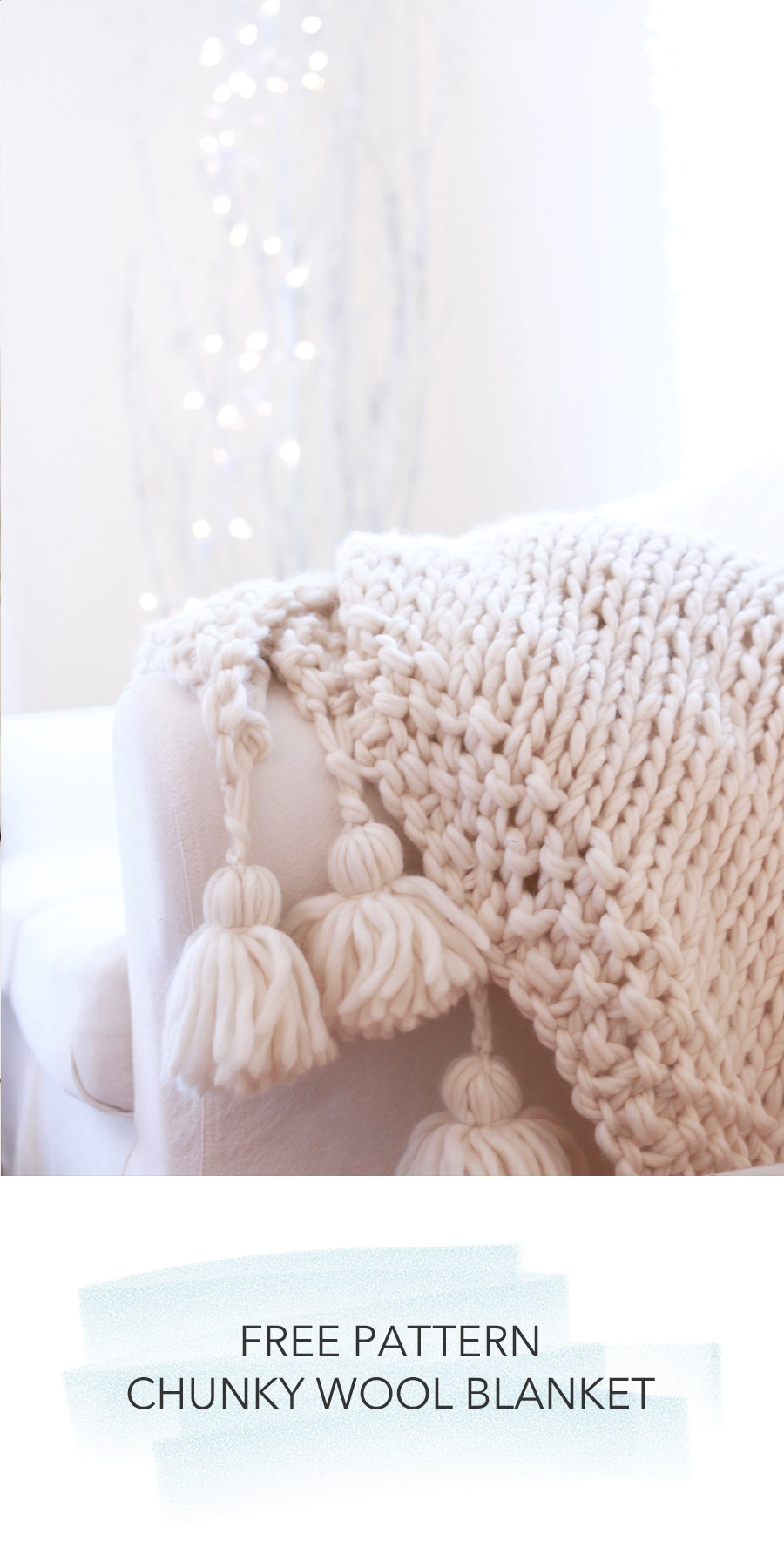How to make a chunky wool blanket ! A beautiful free pattern !
