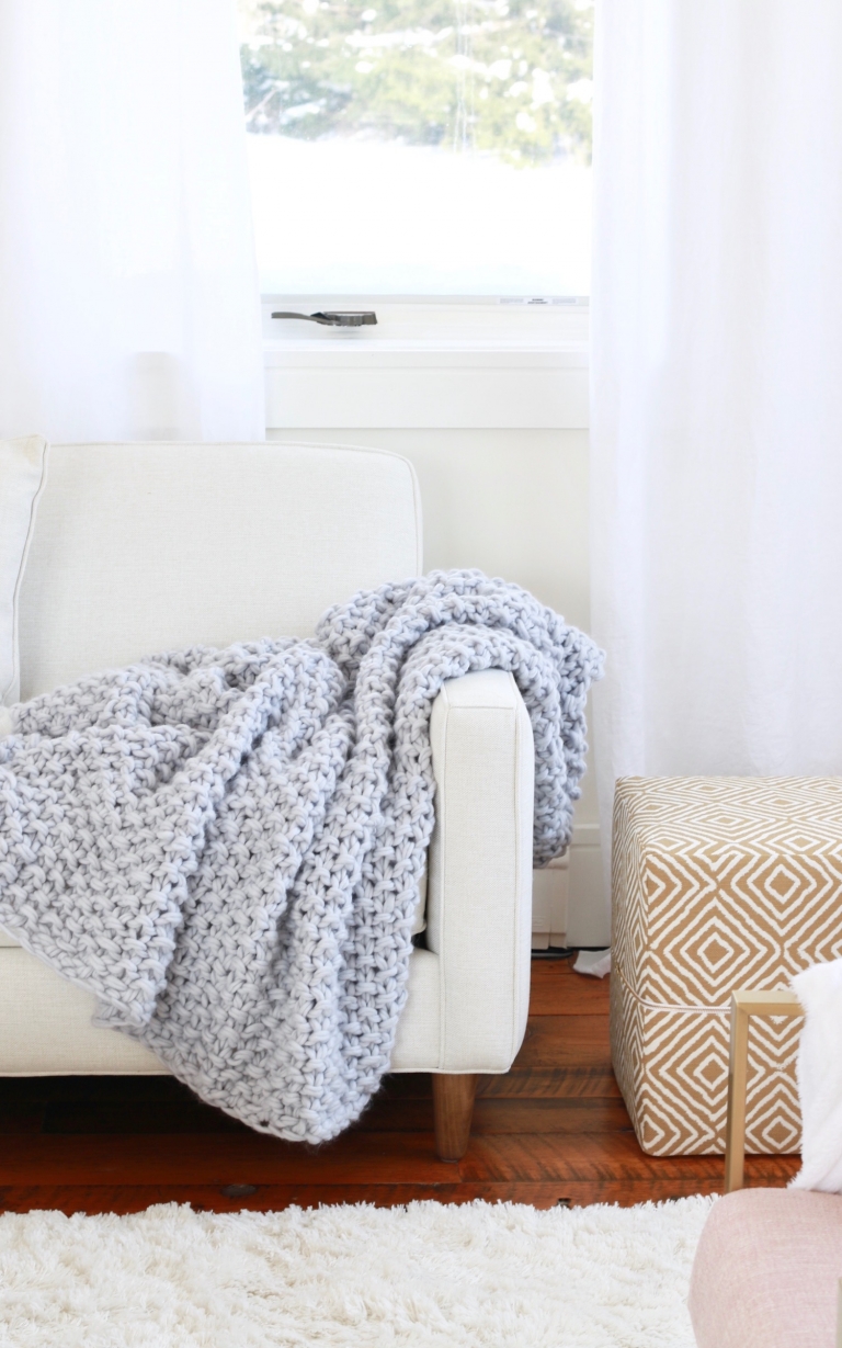 CHUNKY WOOL KNIT BLANKET KIT How to make the most insanely beautiful